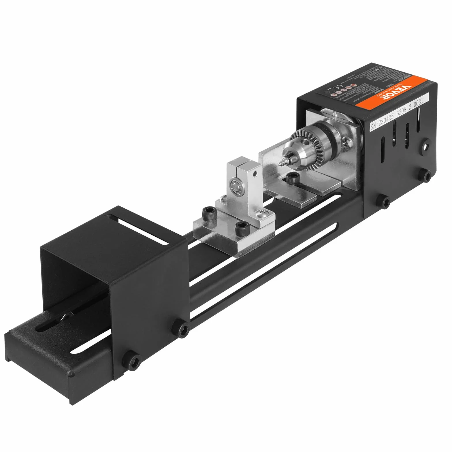 VEVOR Mini Tornio per Legno 96W Utensili Tornio Elettrico di Precisione 7 Velocità Regolabile 4220/5300/5650/6350/6660/7050/8450 giri/min Fresatrice Lavorazione del Legno Fai-da-Te Accessori Completi