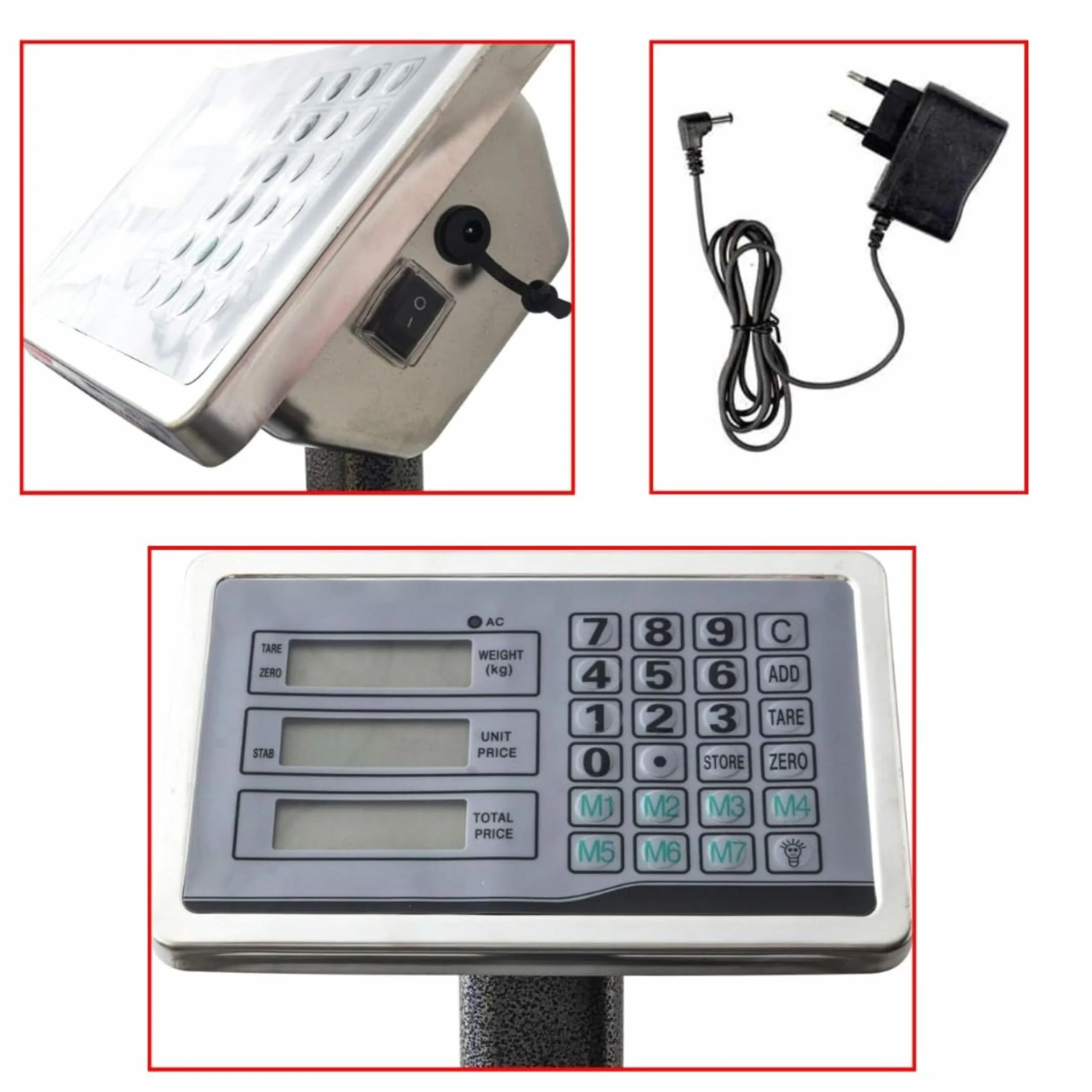 Yasta Bilancia Digitale Elettronica 300 Kg Display Bilancia Industriale Pesa Pacchi Bascula