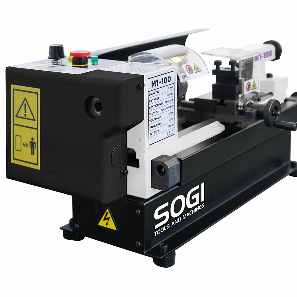 SOGI M1-100 Tornio da banco per metallo di precisione 110x175 mm