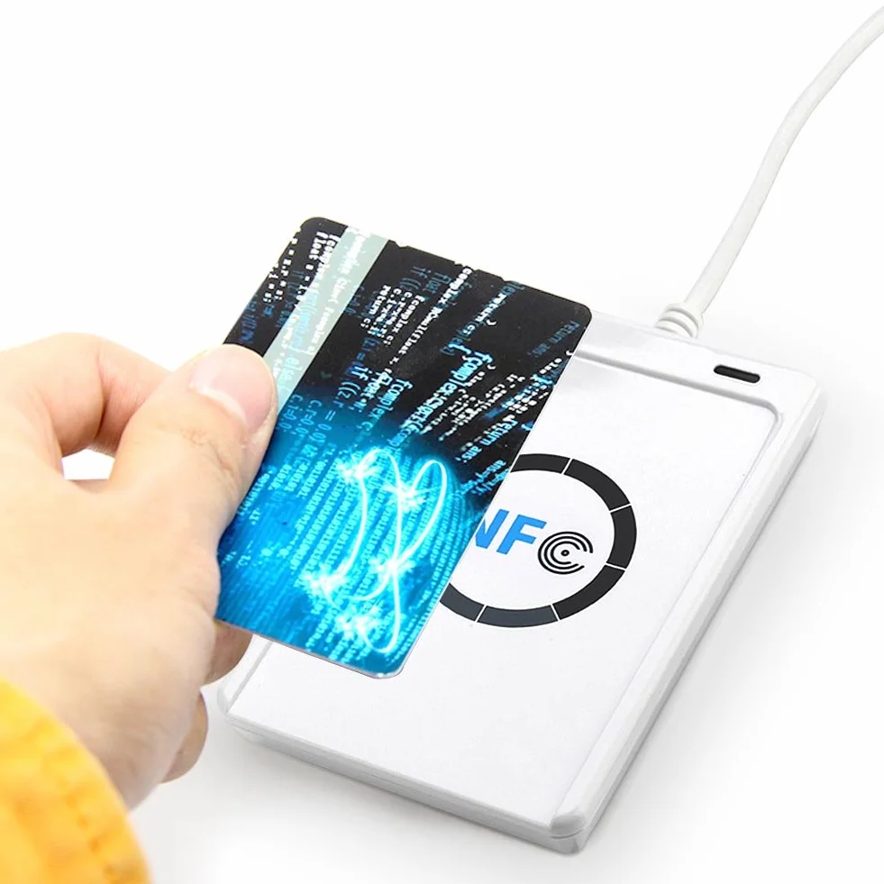 DEWIN Lettore NFC, ACR122U NFC Writer Lettore e Scrittore NFC Lettore Cie NFC RFID ACR122U ISO 14443A/b Software Gratuito in Bianco NFC Card Lettore Cie USB