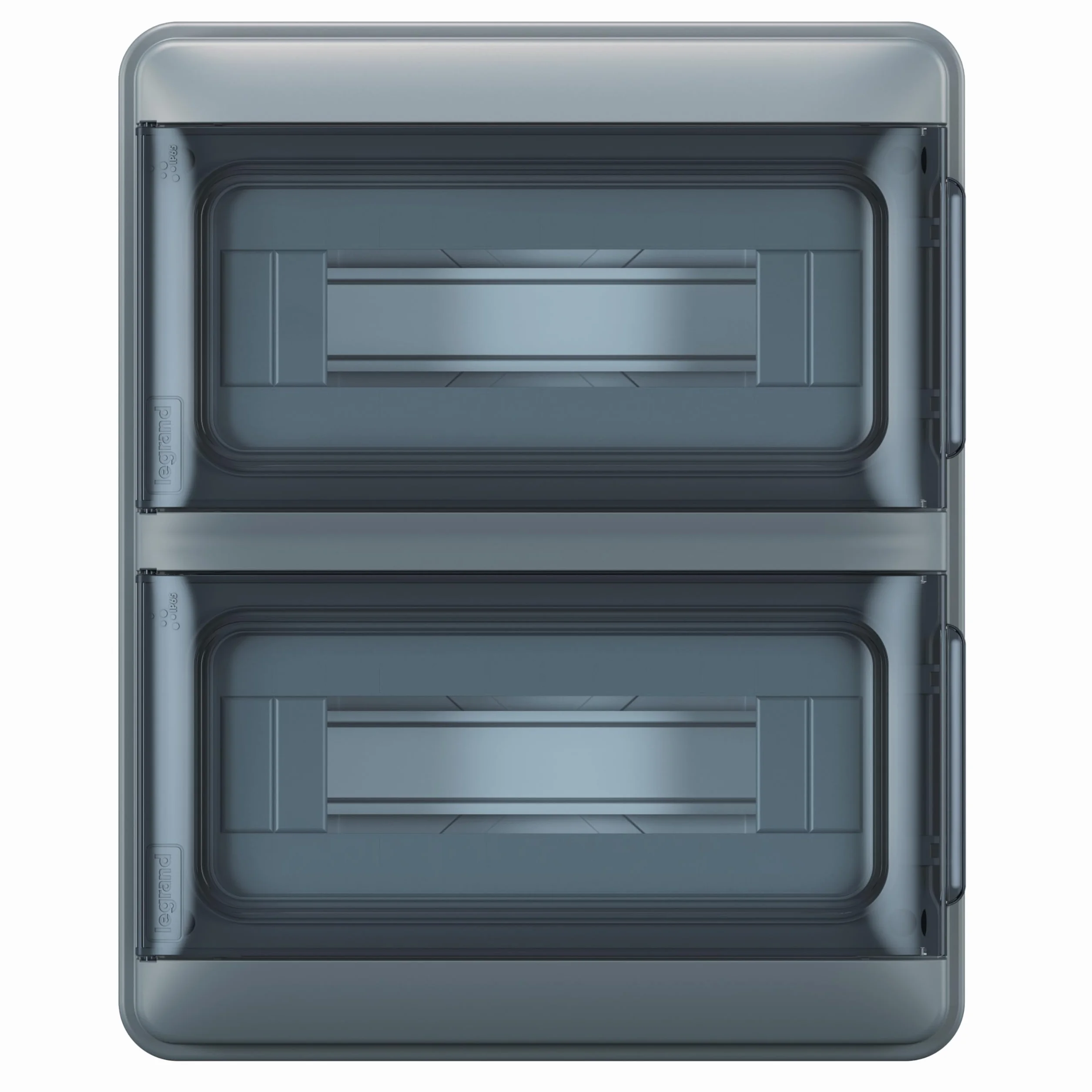 Legrand, Plexo S 601894 - Distributore per ambienti umidi, classe di protezione: IP65-IK07, 2 file, 24 moduli, dimensioni: 350 x 285 x 106 (altezza x larghezza x profondità) con terminali neutri e