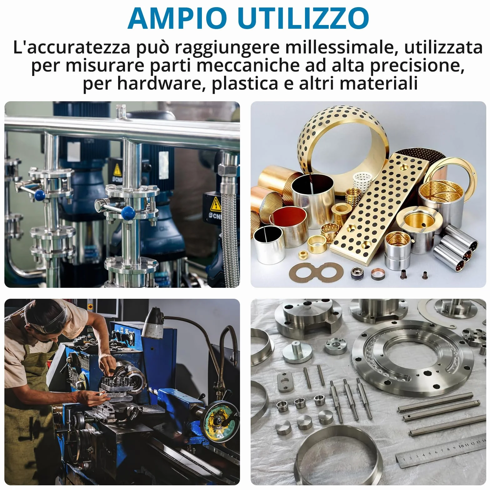 AUTOUTLET Micrometro Digitale Esterno LCD 1-2 pollici 25,4-50,8 mm Incudine in Metallo Duro