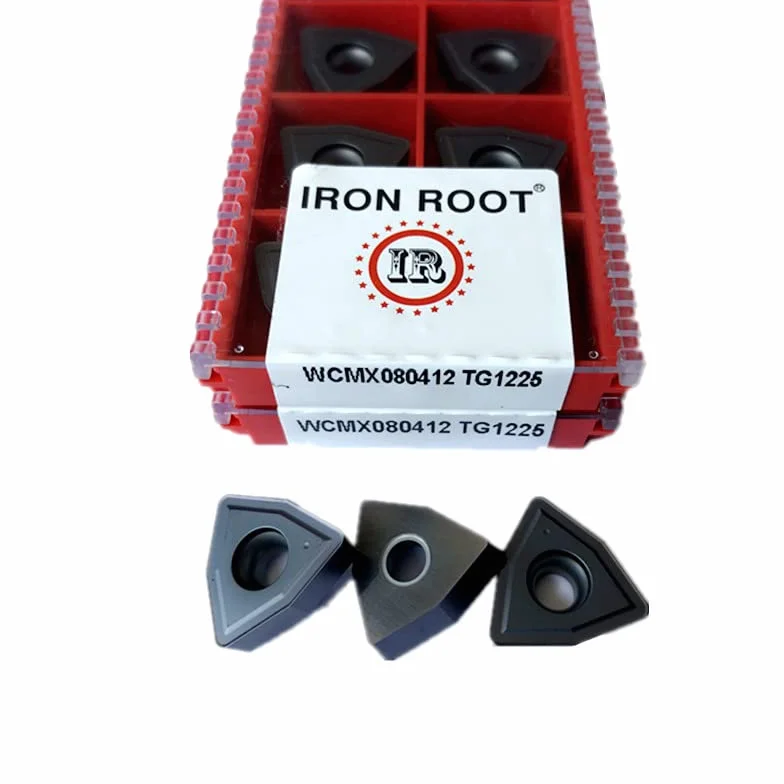 Inserti di fresatura in carburo di RADICE di ferro 50P WCMX030208 - WCMX080412 TG1225 Inserti in carburo a U, trapani a U per acciaio inossidabile e acciaio (WCMX080412 TG1225)