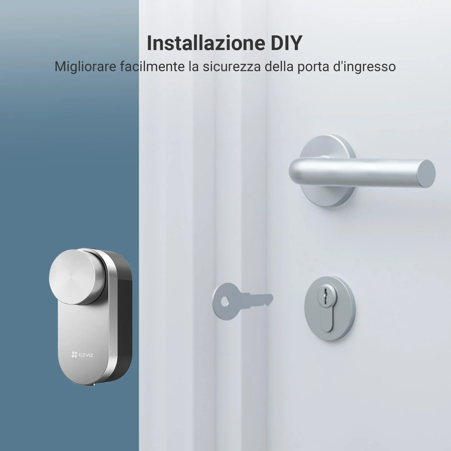 EZVIZ Serratura Smart DL01 Pro Wi-Fi Serratura Elettronica con Accesso Remoto Bluetooth