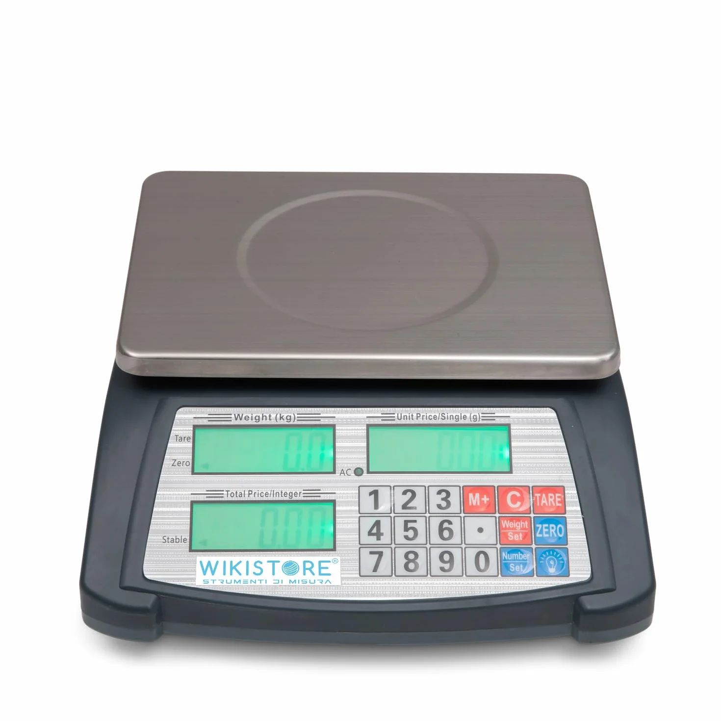 BILANCIA DIGITALE 6 kg, Bilancia elettronica risoluzione 0,2gr, 3 display, funzione conta pezzi