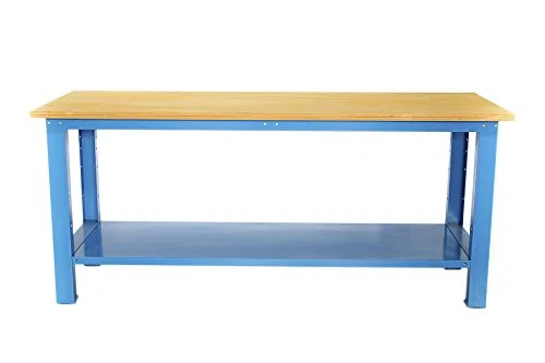SOGI X3BL-11 Banco da lavoro da 2 metri con piano in legno portata 1000 kg - blu