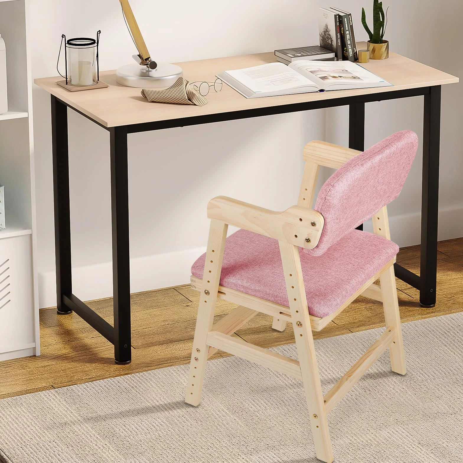 Sedia alta scalabile in legno naturale Sit Up 3 altezza regolabile, 6 mesi-10 anni fino a 90 kg, resistente seggiolino per bambini, in legno naturale, bambini e adulti