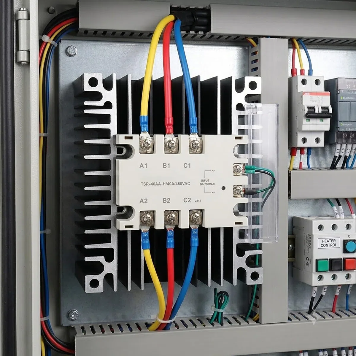 Relè a stato solido trifase 40A CA SSR 90‑250VAC Carico 24‑480VAC TSR‑40AA H per automazione industriale