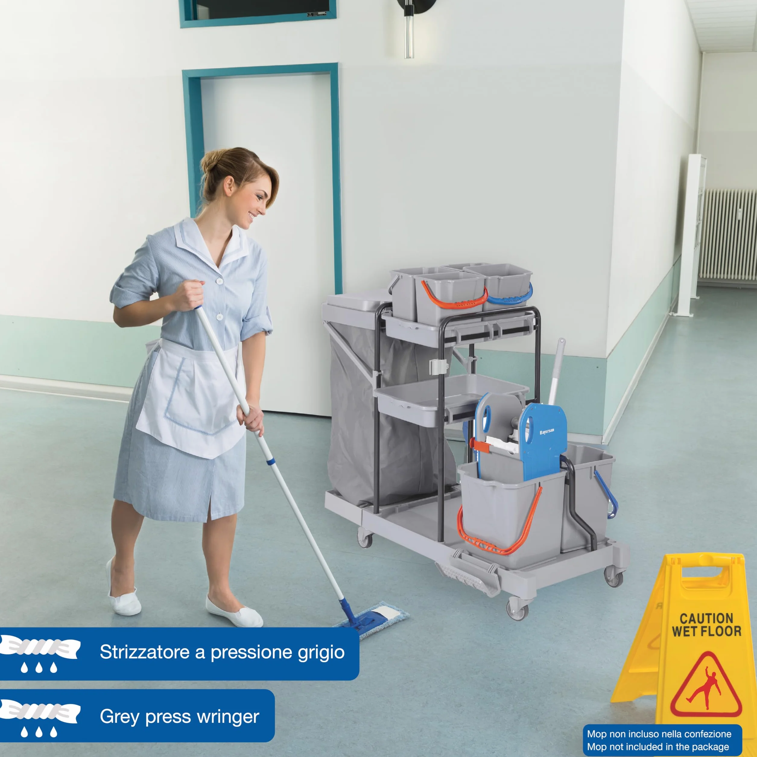 GIMA Carrello per pulizie multifunzionale