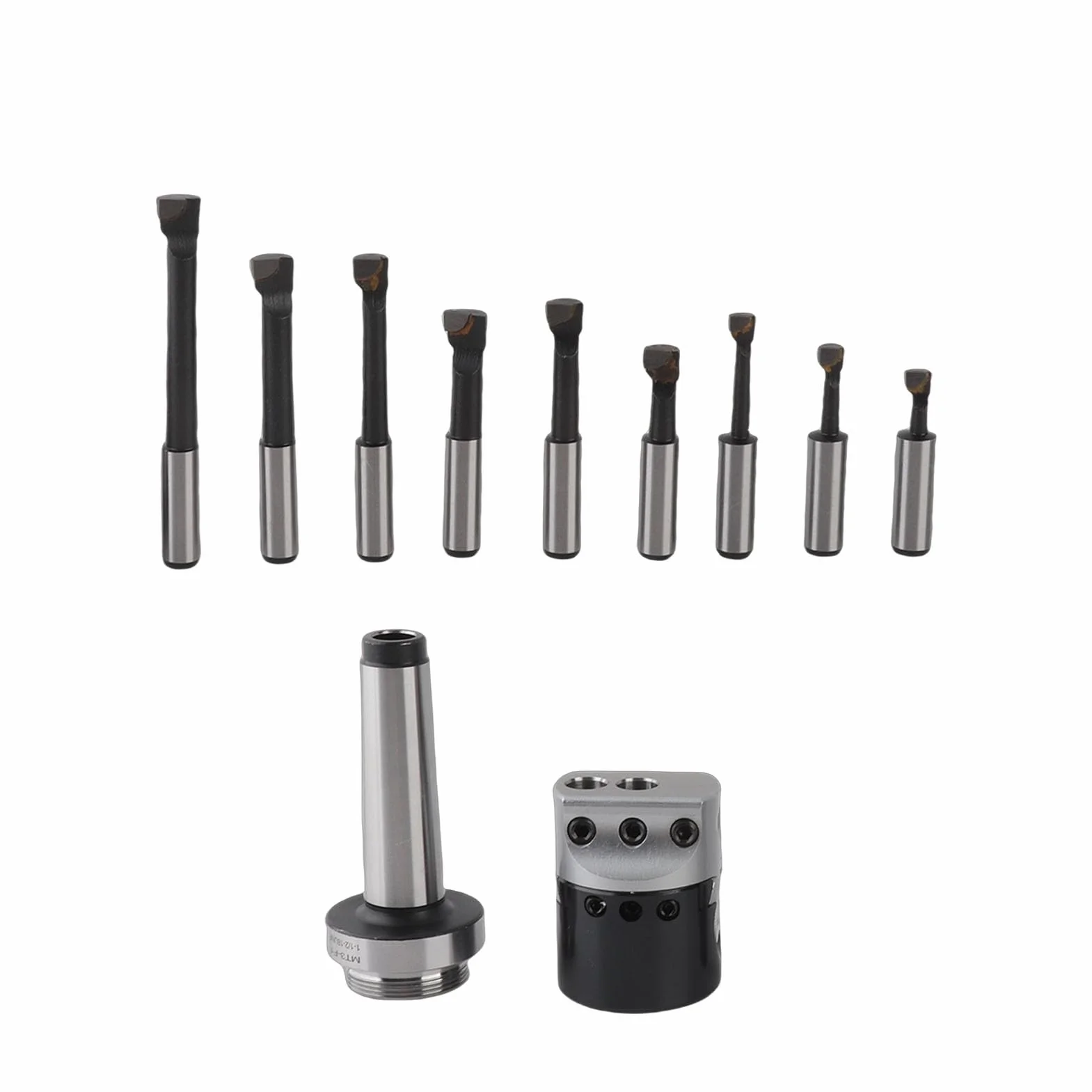 Testa di Alesatura in Acciaio Al Carbonio F1 1-1/2-18UNF M12 MT3 per Fresatrici CNC