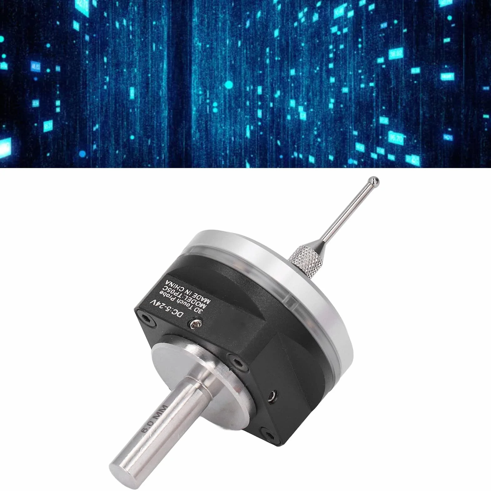 Sonda Cnc 3D Touch Probe Edge Finder Alta Precisione Sfera Acciaio Tungsteno DC 5~24V