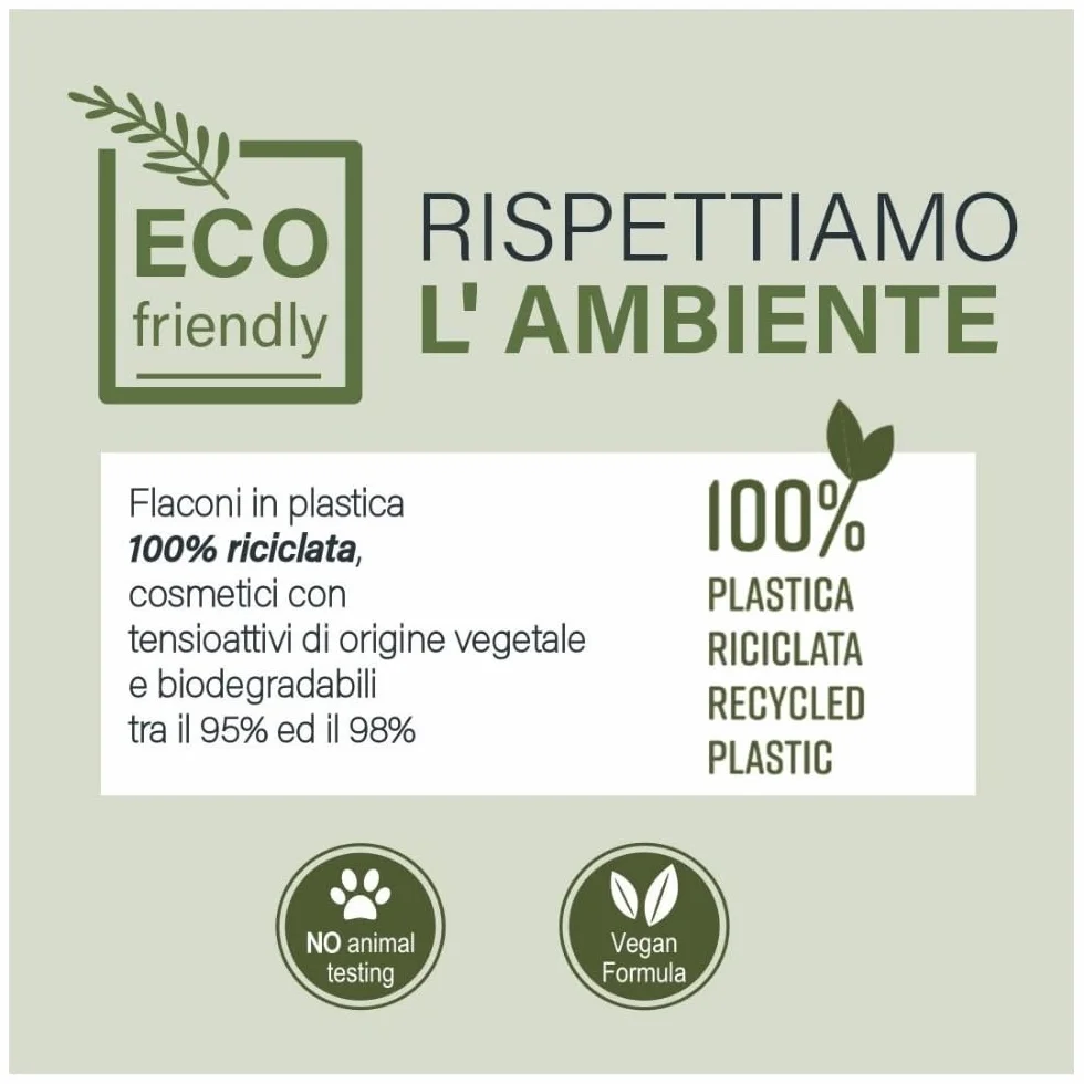 Linea cortesia Oro Verde Kit Cortesia per Hotel e B&B con olio d’oliva biologico italiano. Shampoo Doccia 2in1 monodose, igiene intima, saponetta e sali da bagno (100 Shampoo Doccia)