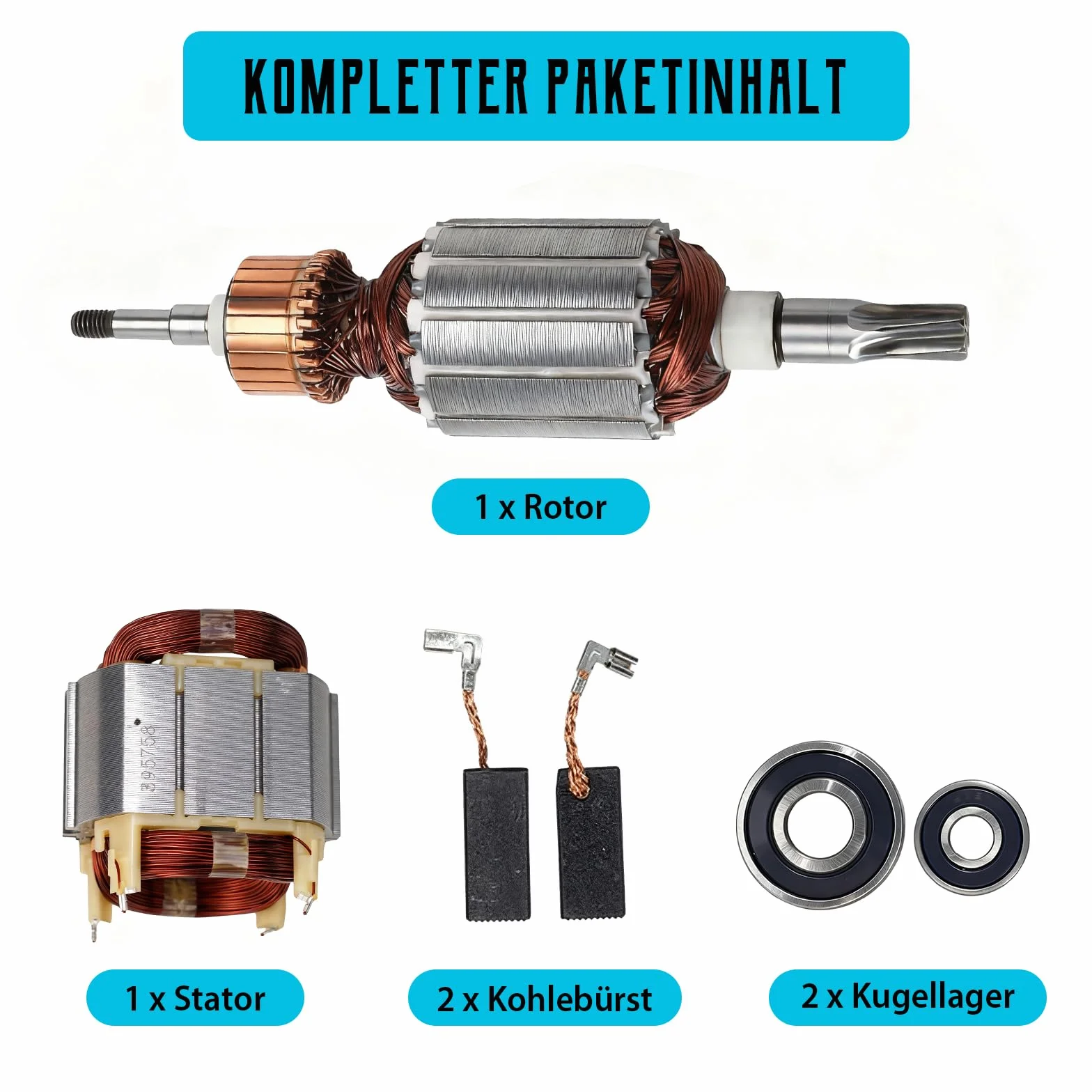 Statore E per Rotore Set,Ricambio per Rotore per Martello Elettrico,Compatibile con Makita,Per HR4001C HR4010C HR4011C HR4001CX,Accessori del Rotore 'Armatura