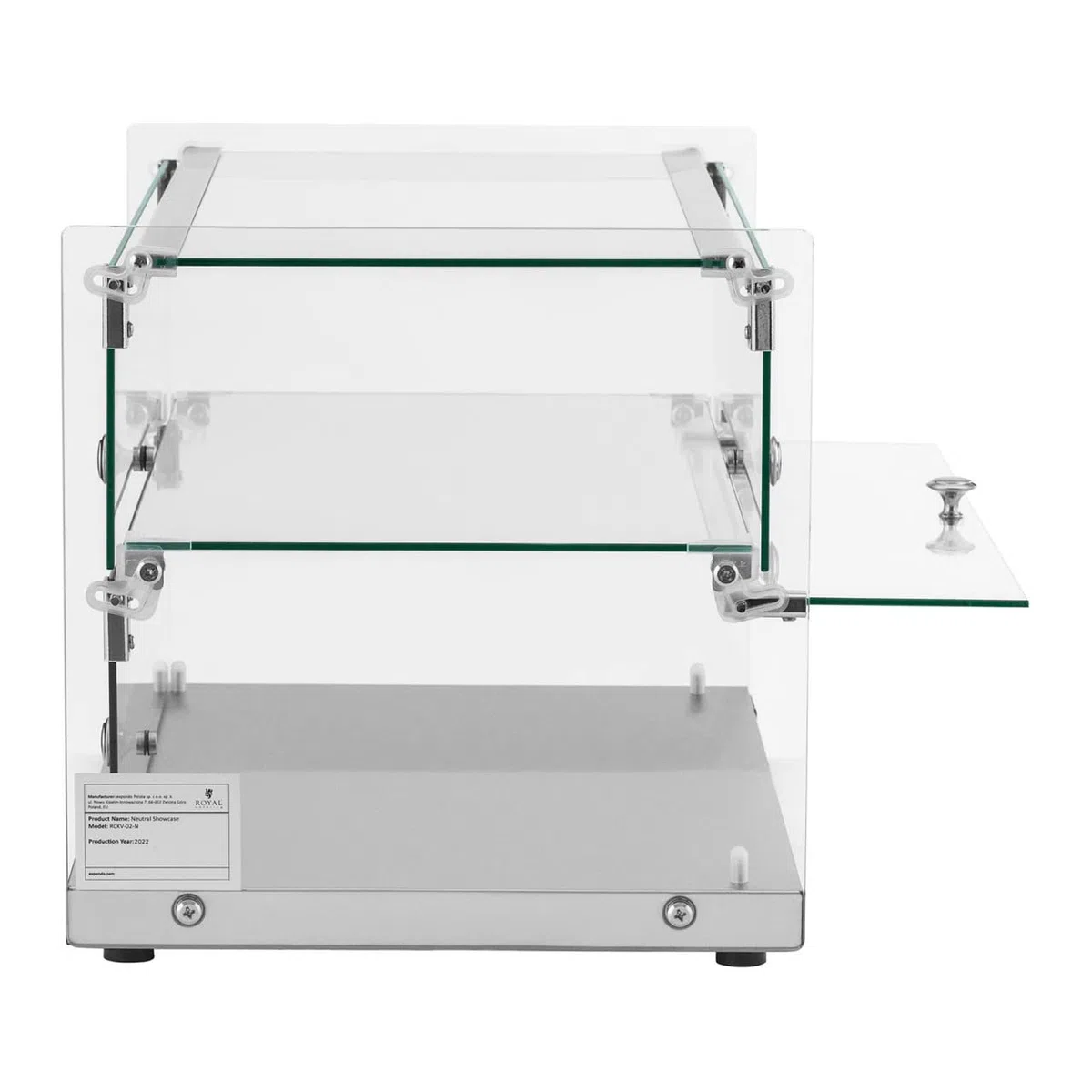Royal Catering RCKV-02-N Vetrina da banco - 50 l - 2 ripiani