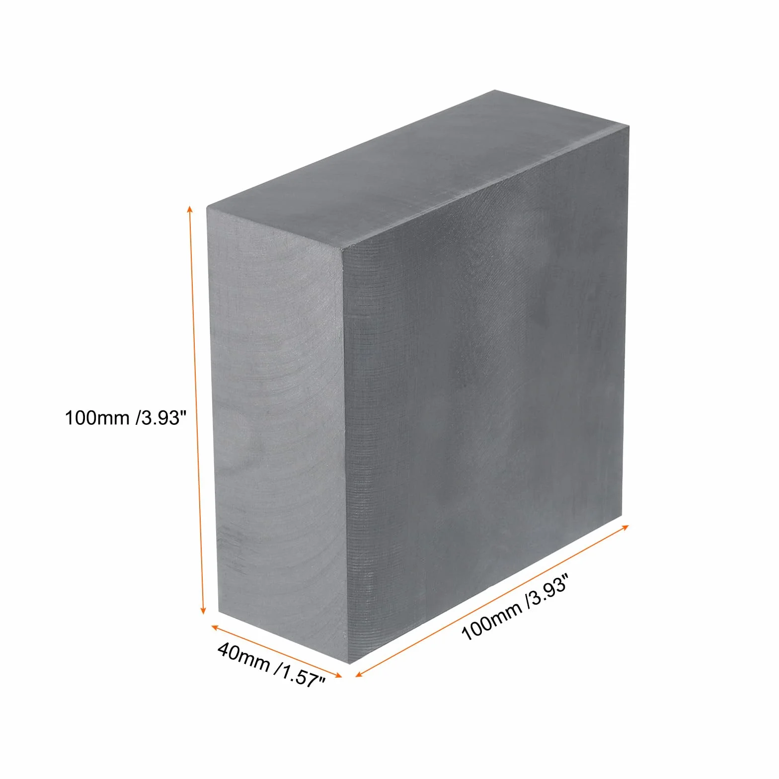 Blocco di Grafite Rettangolare 100x100x40mm Piastra per Elettrodi Fusione