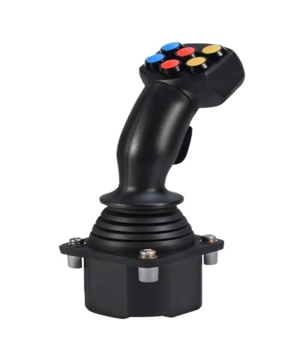 Joystick Marino, Leva di comando elettrica SMC60A, 6 pulsanti + 1 grilletto Joystick Hall Macchine agricole Ingegneria macchinari(12-24V output 0-5V)
