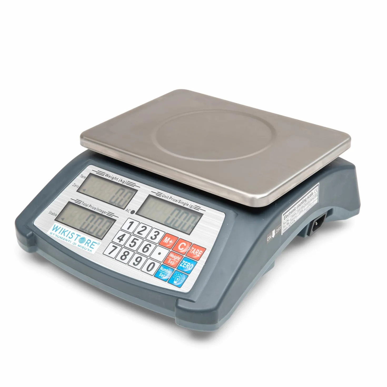BILANCIA DIGITALE 6 kg, Bilancia elettronica risoluzione 0,2gr, 3 display, funzione conta pezzi