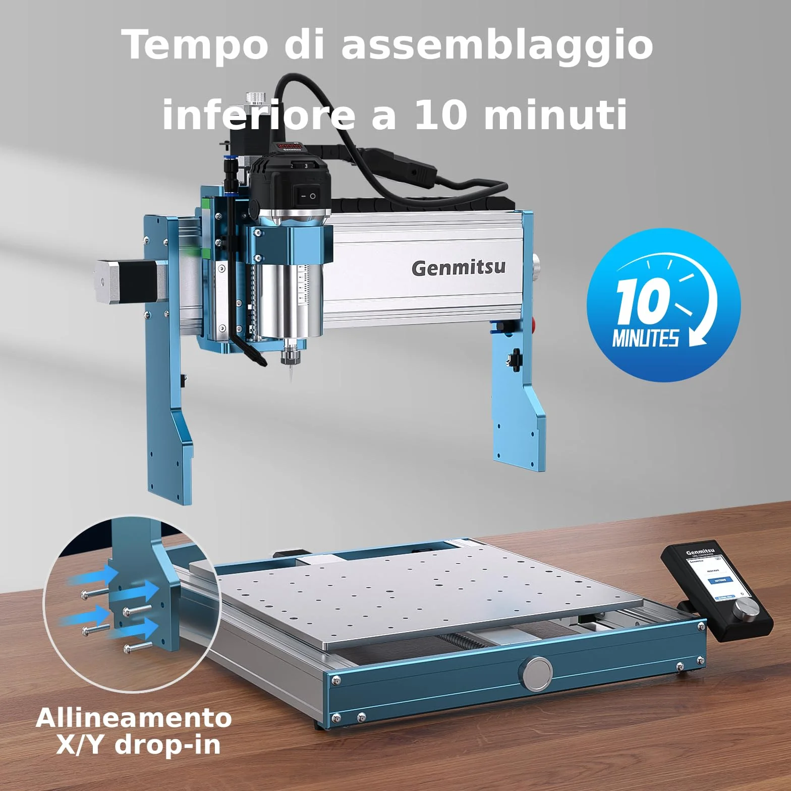 Macchina fresatrice CNC Genmitsu 3030-PROVer Ultra per metallo, incisore CNC interamente in metallo con potente mandrino da 710 W, doppie guide lineari e viti a ricircolo di sfere