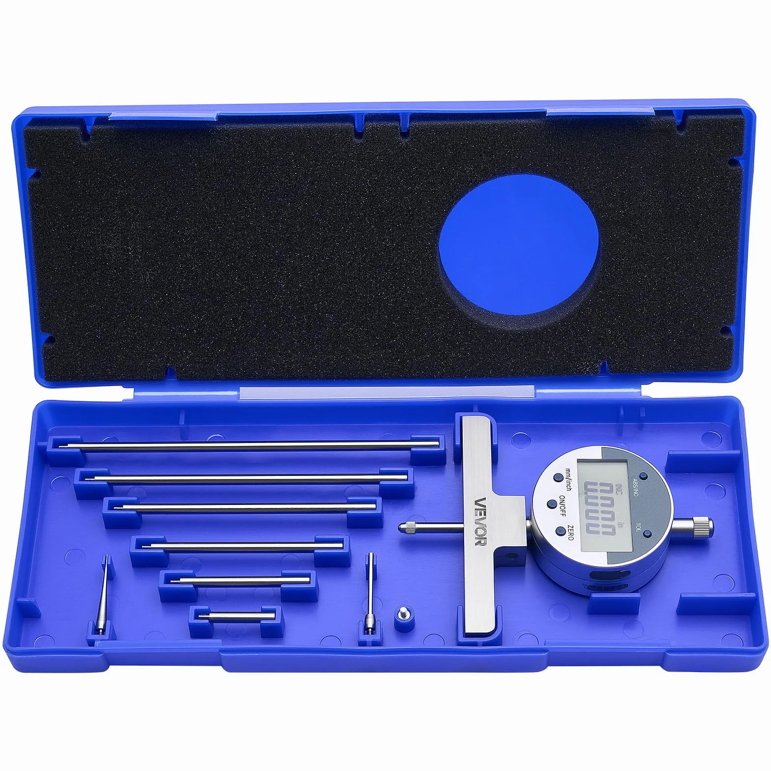 VEVOR Digitale Misuratore di Profondità Calibro 0-558,8 mm 4 Incudini