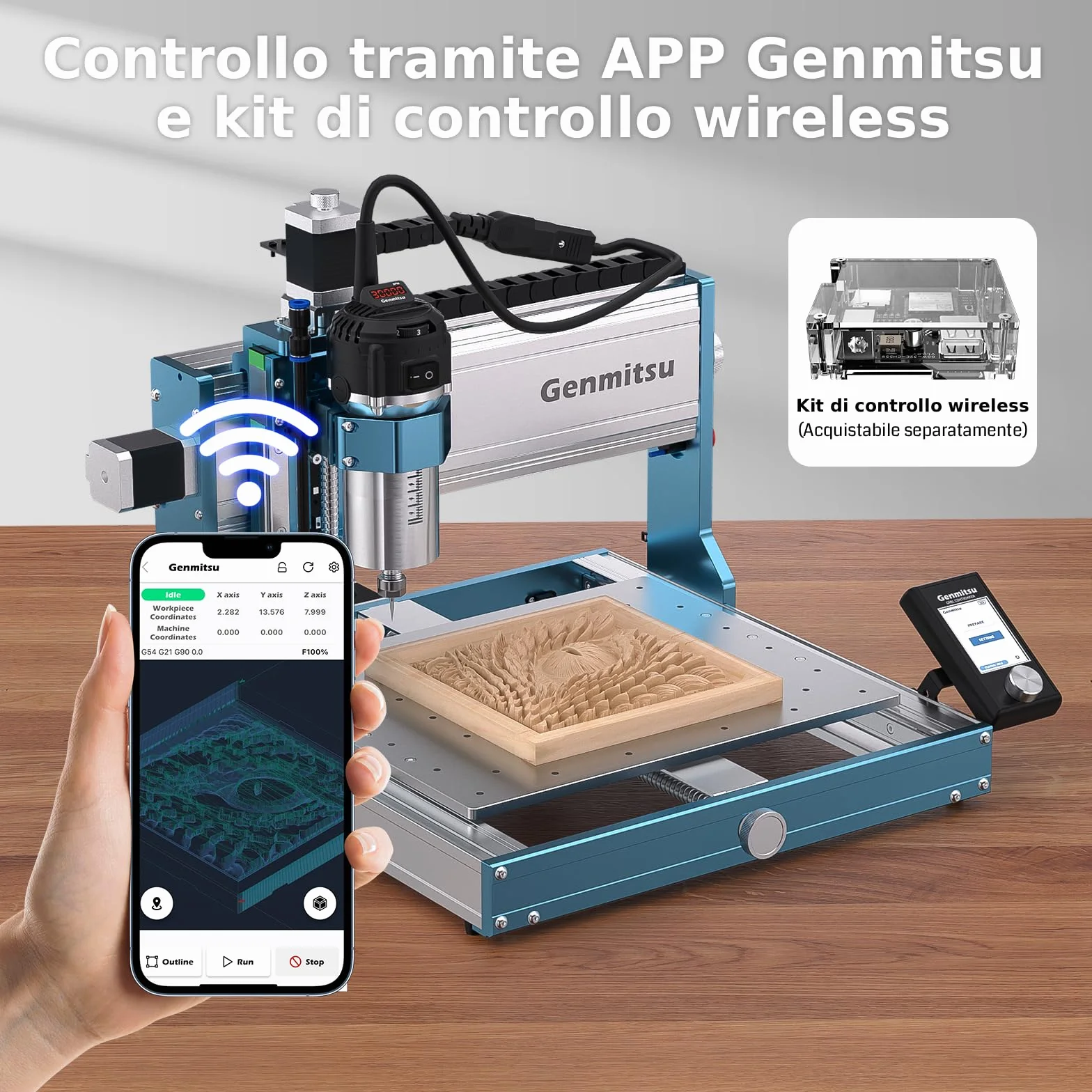 Macchina fresatrice CNC Genmitsu 3030-PROVer Ultra per metallo, incisore CNC interamente in metallo con potente mandrino da 710 W, doppie guide lineari e viti a ricircolo di sfere