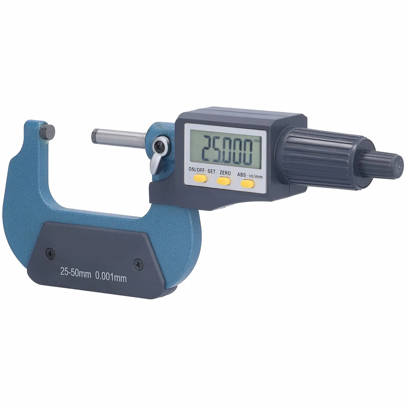 Micrometro Digitale 25-50 mm 0,001 mm LCD con Batteria Inclusa Spegnimento Automatico