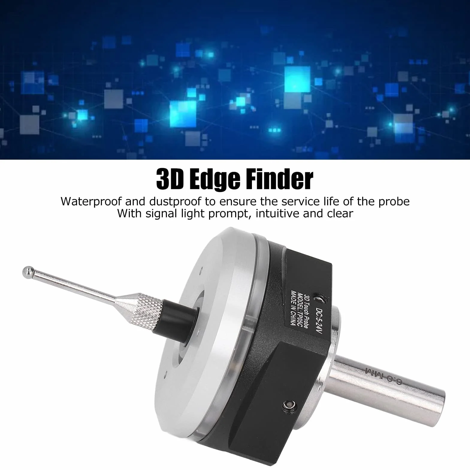 Tastatore Tattile 3D CNC Rilevatore di Bordi con Punta in Acciaio al Tungsteno Alta Precisione Sensore Lunghezza Utensile