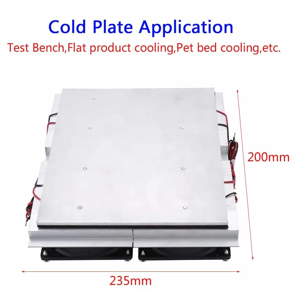 Piastra di refrigerazione a semiconduttore con ventola, di raffreddamento termoelettrico Peltier fai-da-te 12V