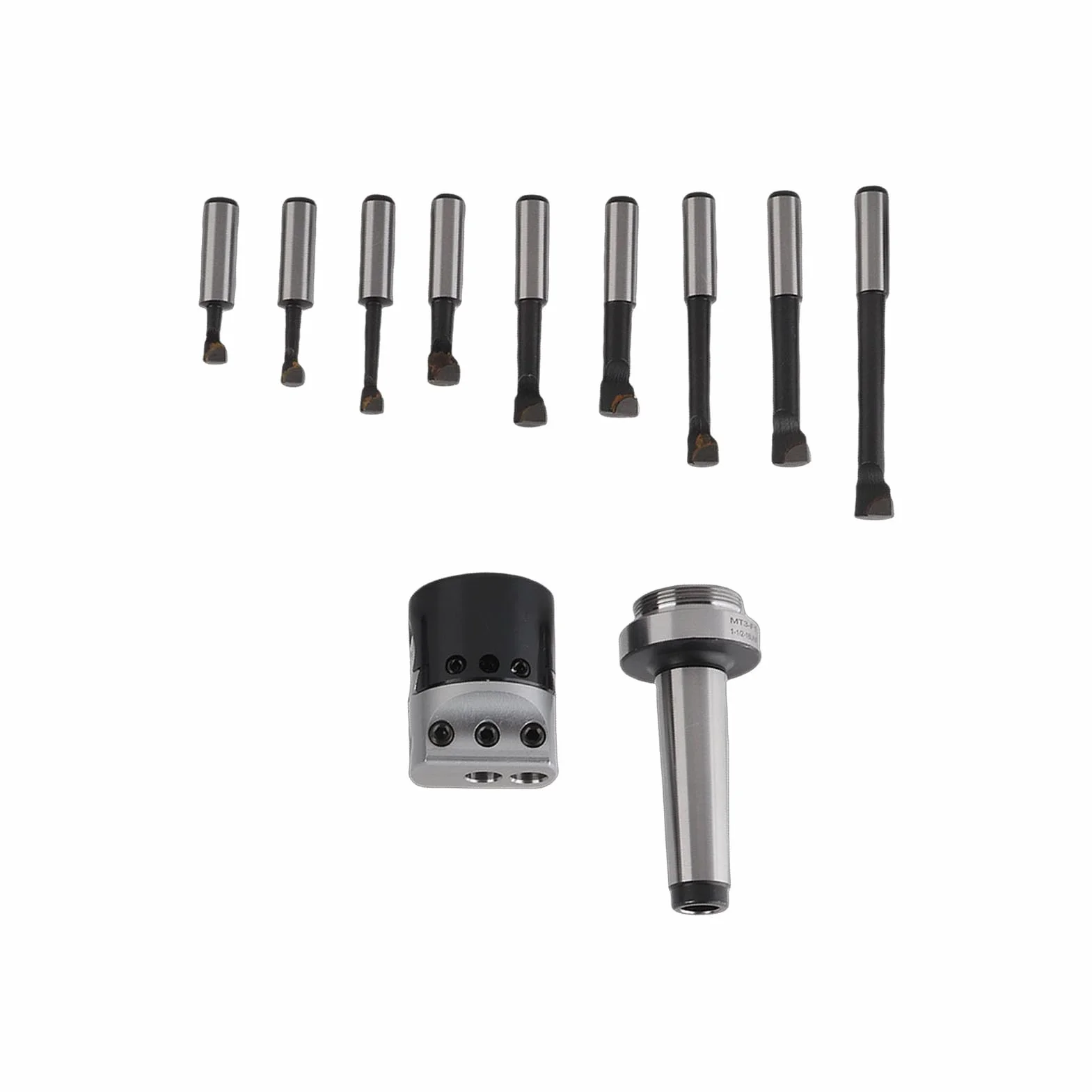 Testa di Alesatura in Acciaio Al Carbonio F1 1-1/2-18UNF M12 MT3 per Fresatrici CNC