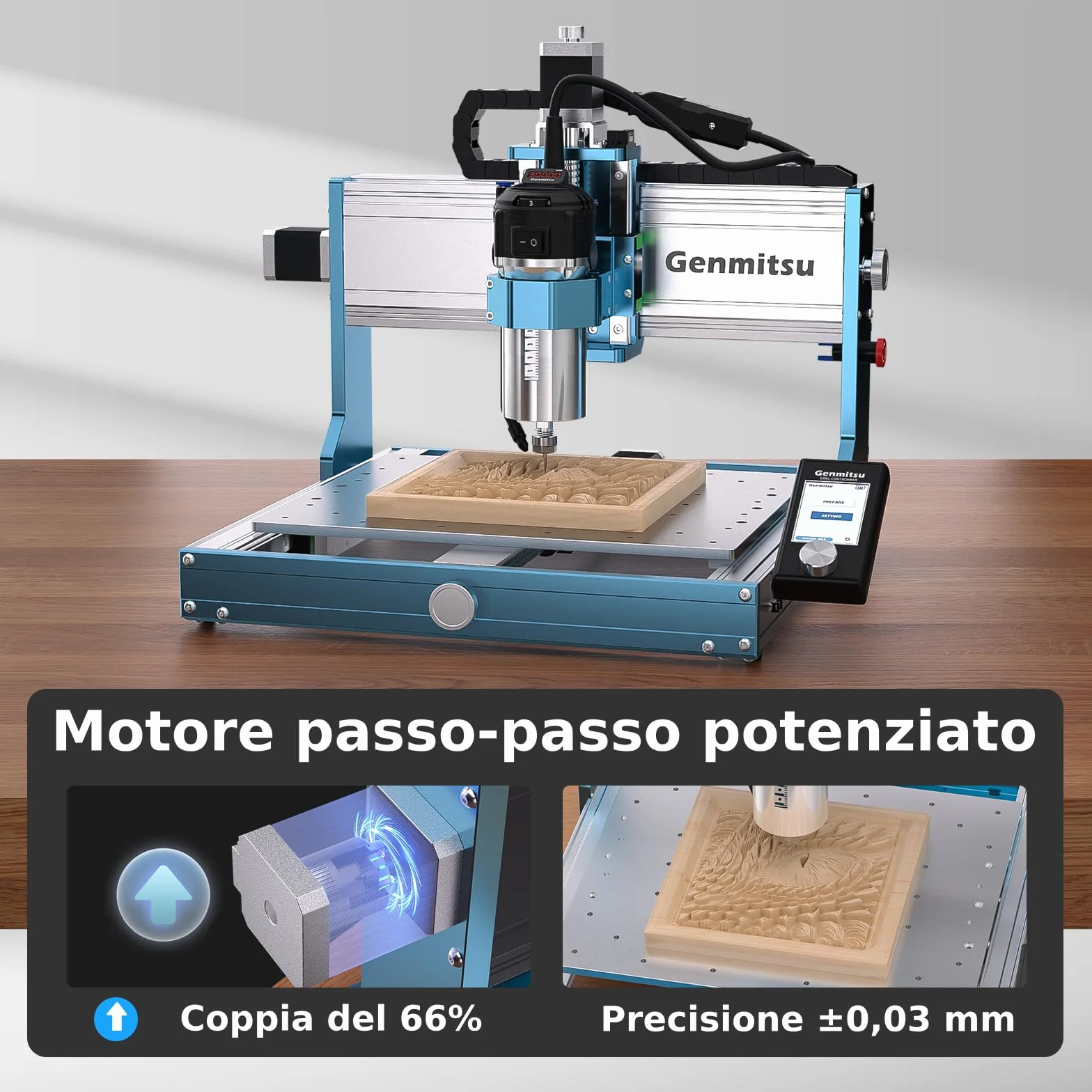 Macchina fresatrice CNC Genmitsu 3030-PROVer Ultra per metallo, incisore CNC interamente in metallo con potente mandrino da 710 W, doppie guide lineari e viti a ricircolo di sfere