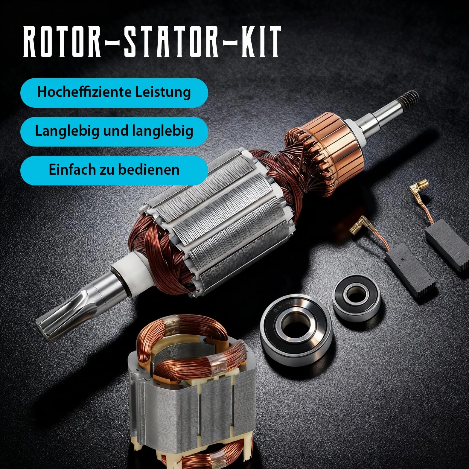 Statore E per Rotore Set,Ricambio per Rotore per Martello Elettrico,Compatibile con Makita,Per HR4001C HR4010C HR4011C HR4001CX,Accessori del Rotore 'Armatura
