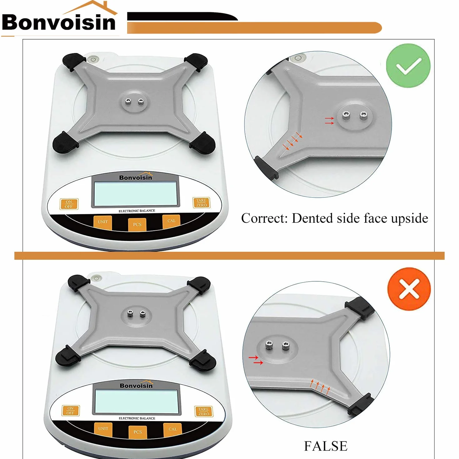 Bonvoisin Bilancia Analitica Digitale 5000g/0.01g Alta Precisione con Funzioni Tare e Conteggio