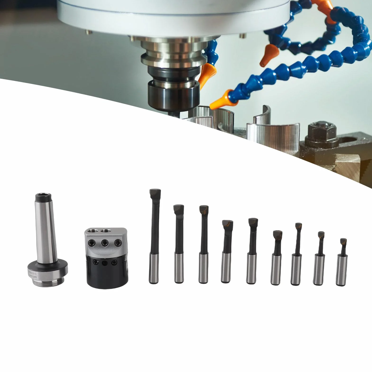 Testa di Alesatura in Acciaio Al Carbonio F1 1-1/2-18UNF M12 MT3 per Fresatrici CNC