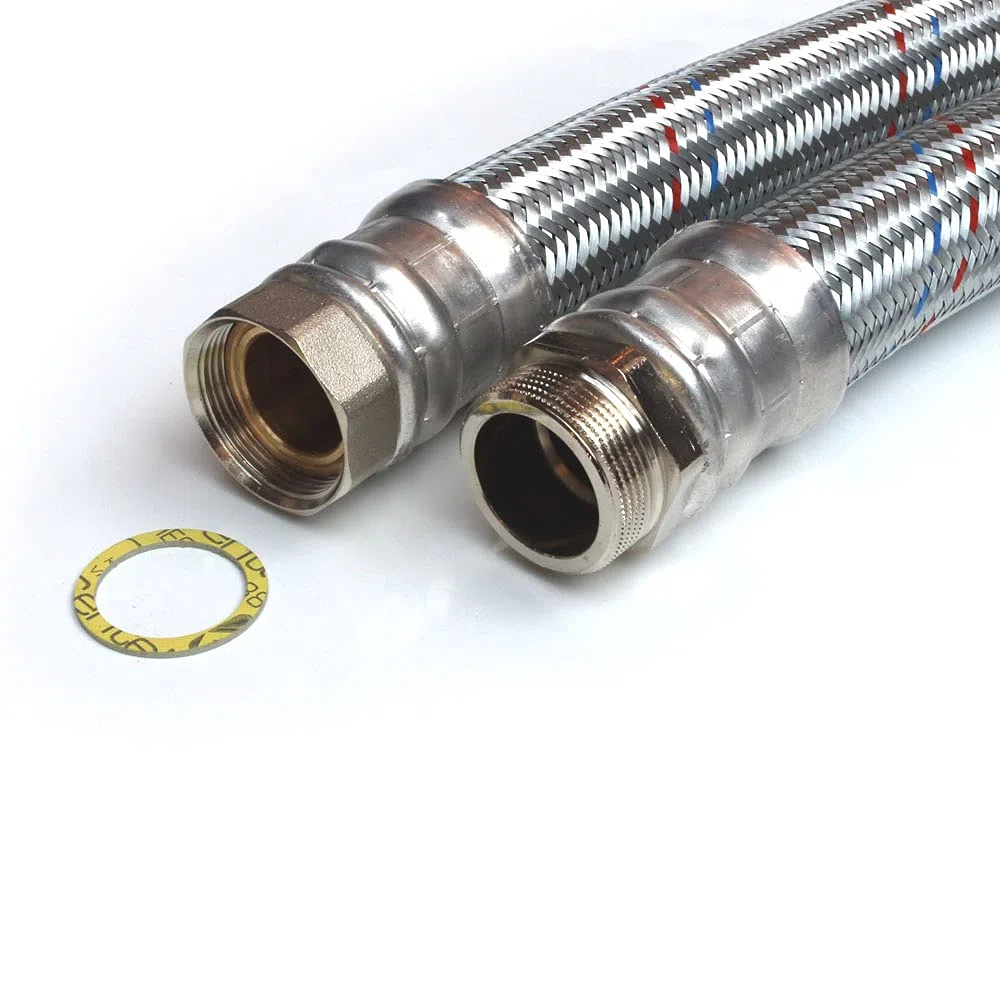 Tubo corazzato 2 Pollici ÜM x 2 pollici AG, Tubo flessibile DN50 per Acqua commerciale - 1,00m / 1.000mm