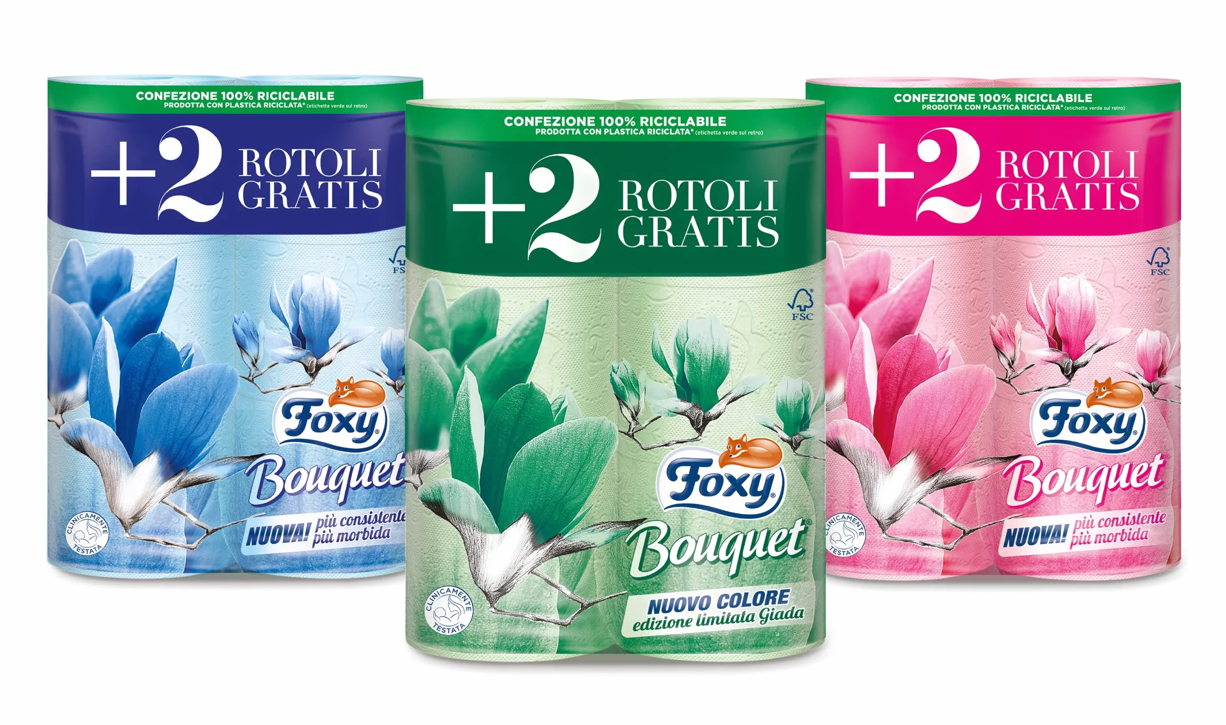 Carta Igienica Colorata e Profumata 3 Veli 6 Rotoli Confezione da 12 - Totale 72 Rotoli