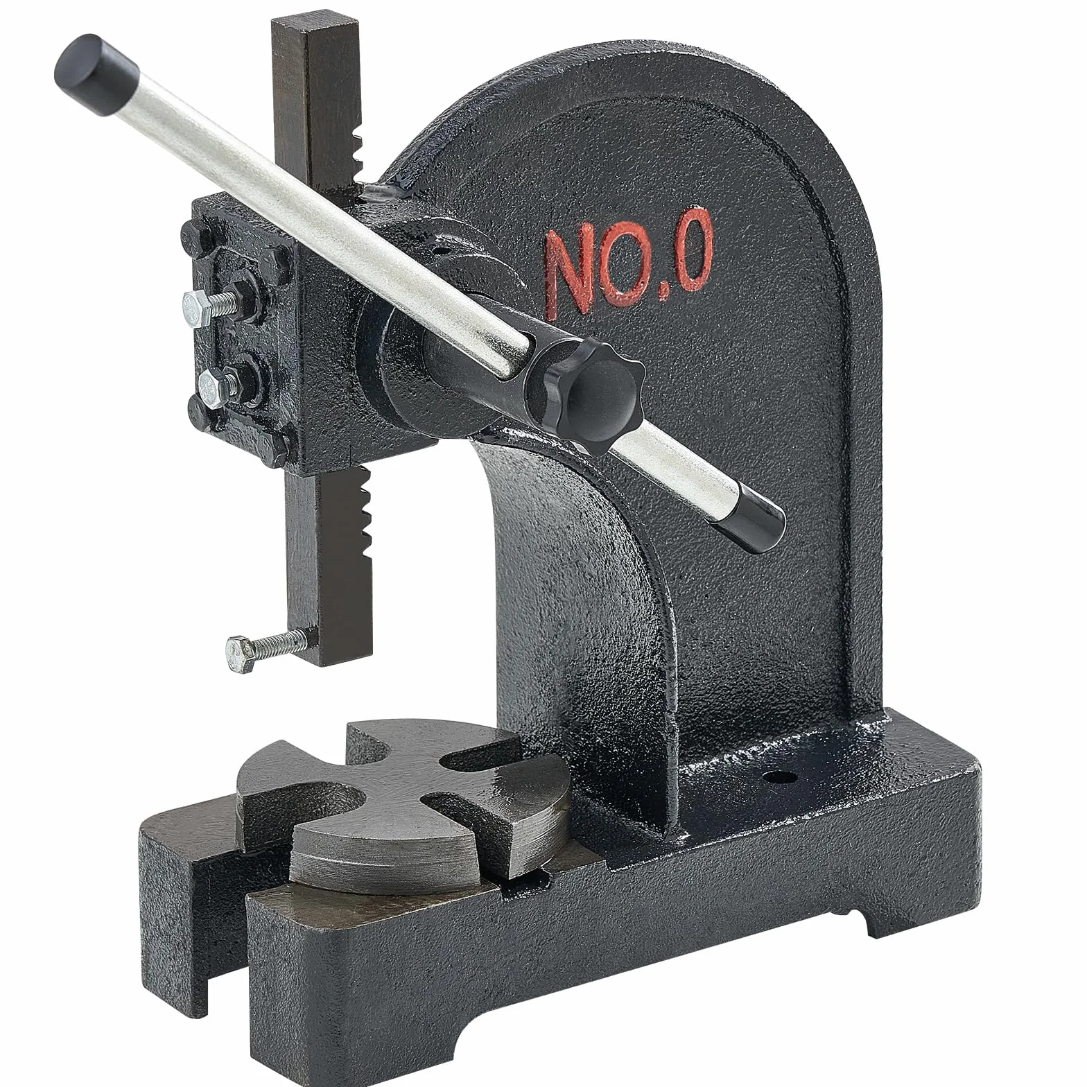 VEVOR Pressa a Perno Manuale 0,5t, Altezza Max 4,6", Ghisa, da Tavolo