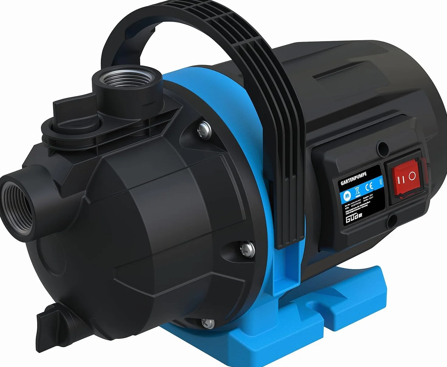 Güde Pompa da giardino GP 6035 (600 W, portata massima 3200 l/h, altezza di aspirazione fino a 7 m, filettatura di collegamento 1" IG, pompa a getto per irrigazione giardino)