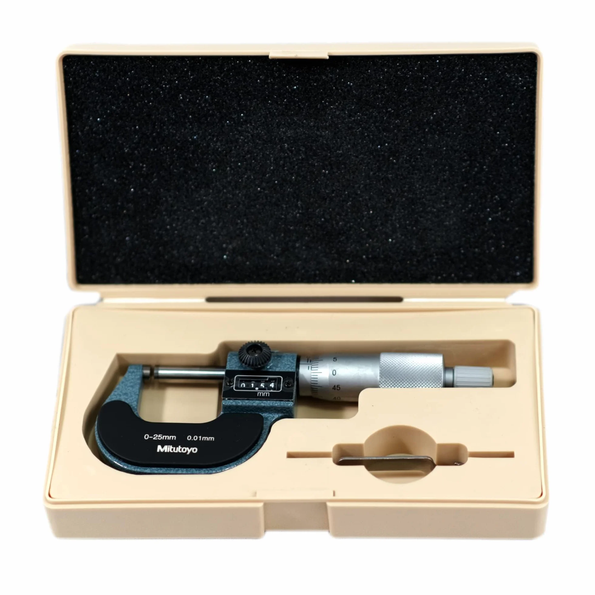 Mitutoyo 193-101 Micrometro 0-25 mm 0,001 mm M810-25 contatore meccanico carburo