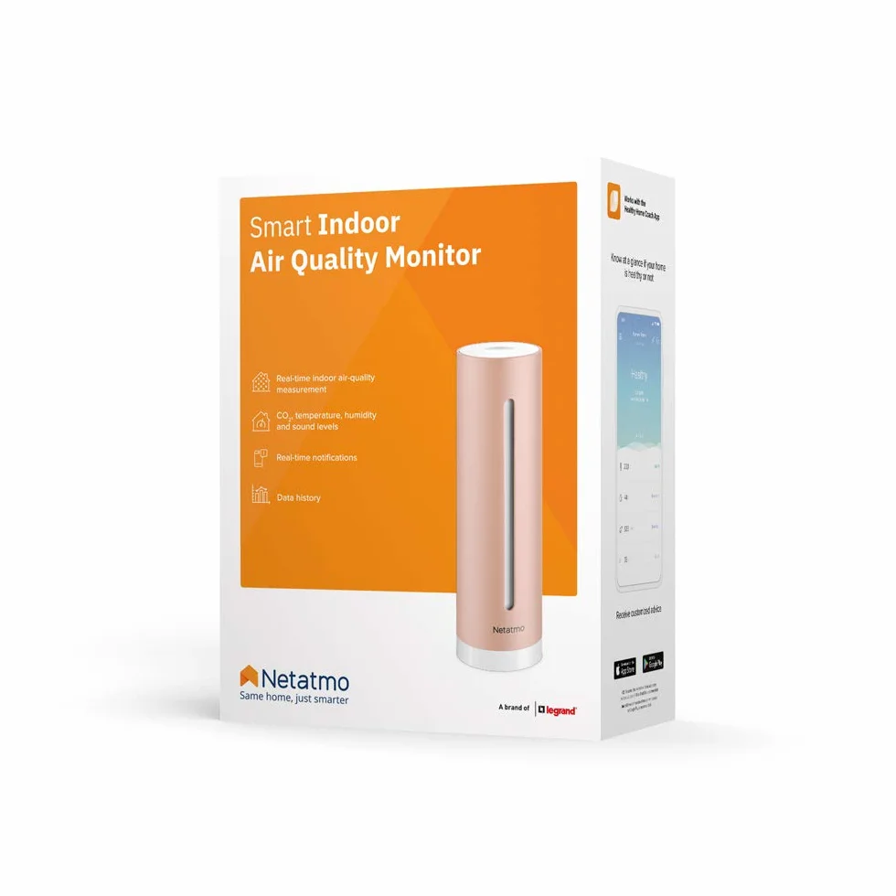 Netatmo NHC-EC Inteligentny Czujnik Jakości Powietrza CO2 Temperatura Wilgotność Hałas