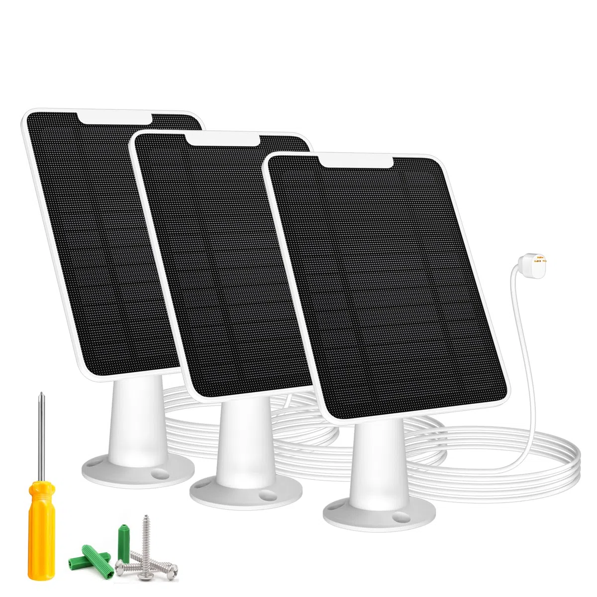 Caricatore per pannello solare da 6 W, compatibile con Google Nest Camera per esterni e interni (versione a batteria), alimentazione solare per Google Nest Cam, IP65 resistente alle intemperie, con