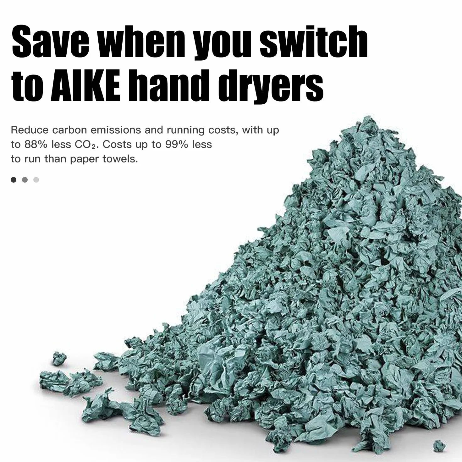 AIKE Elephant Power AK2801BH Asciugamani Elettrico Commerciale con Filtro HEPA, Ad Alta velocità Aria Calda Acciaio Inox AC220V-240V