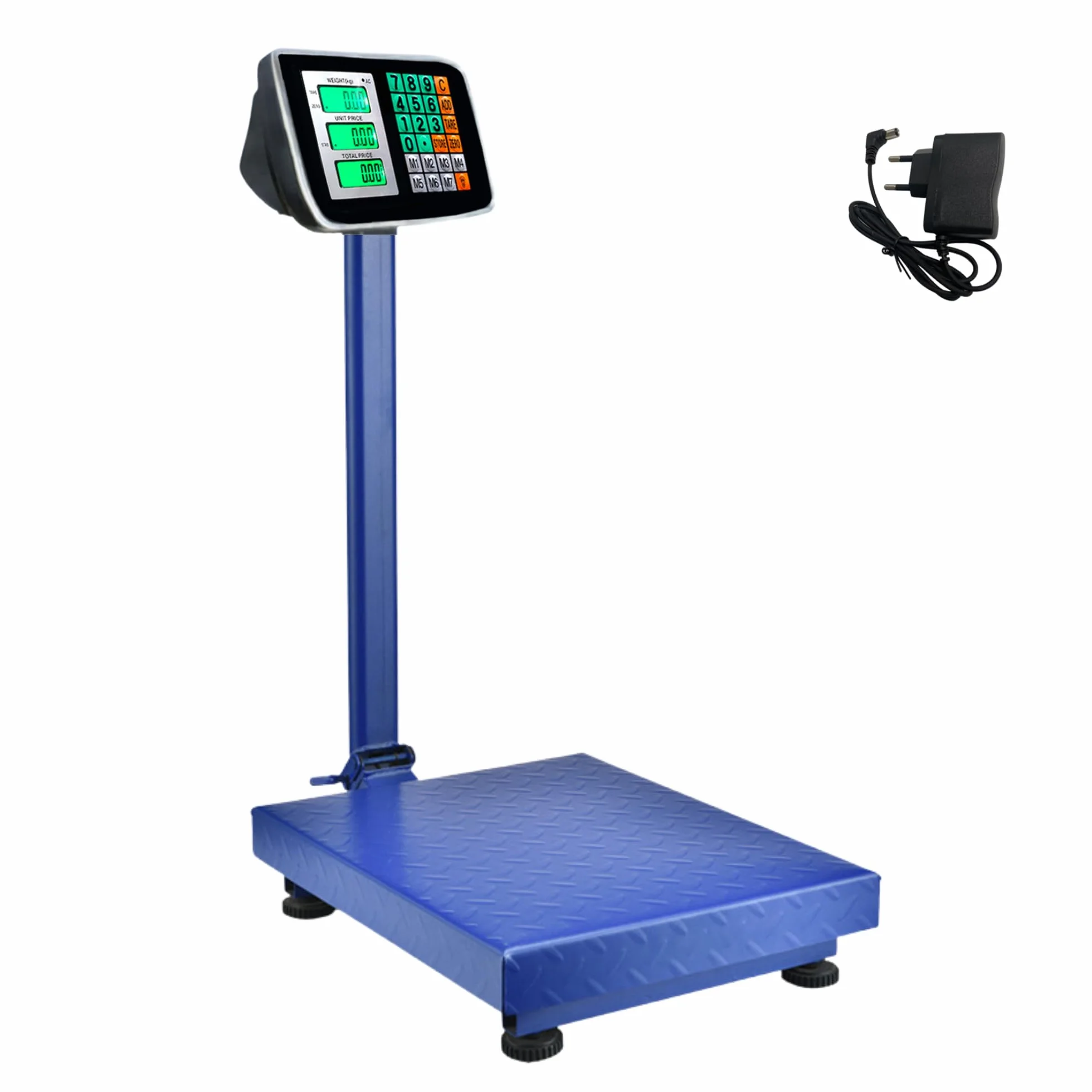 Bilancia a Piattaforma Industriale 300kg Digitale Pieghevole Display LCD Acciaio Professionale