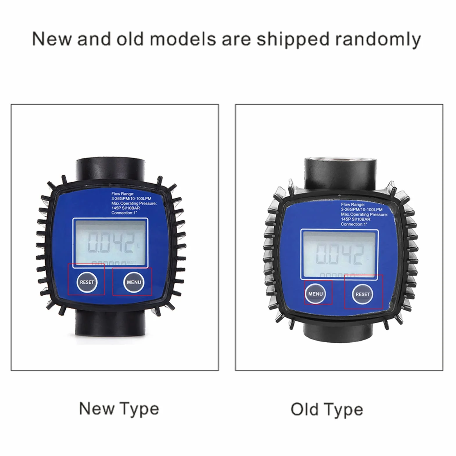 Flussometro Ad Alta Precisione 5-120 L/min 1 Pollice Filettatura Interna Misuratore di Portata con Display Digitale per Acqua Olio Fluidi