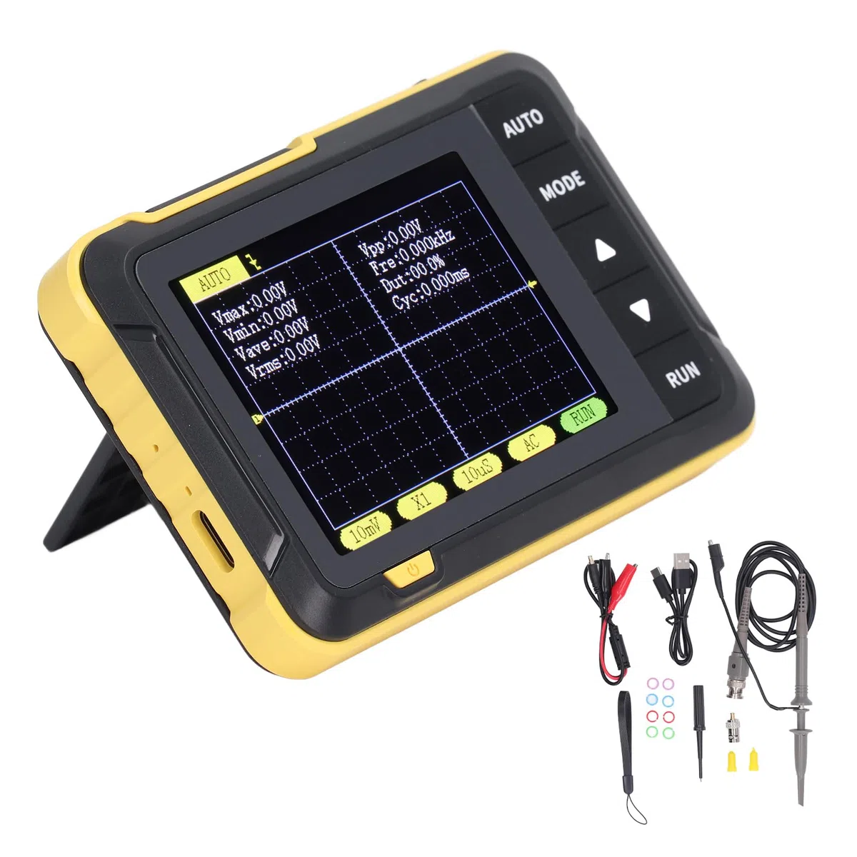 Oscilloscopio Digitale Portatile DSO152 Larghezza di Banda 200K 2.5MS/s Oscilloscopio Frequenza di Campionamento