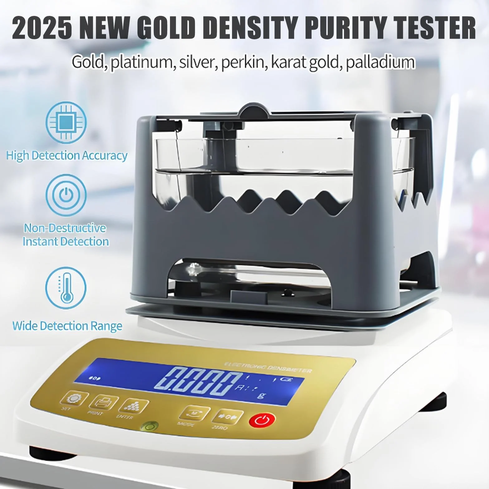 Tester Elettronico Purezza Metalli Preziosi Oro Misurazione Valore K Rilevamento Accurato Laboratorio Gioielleria