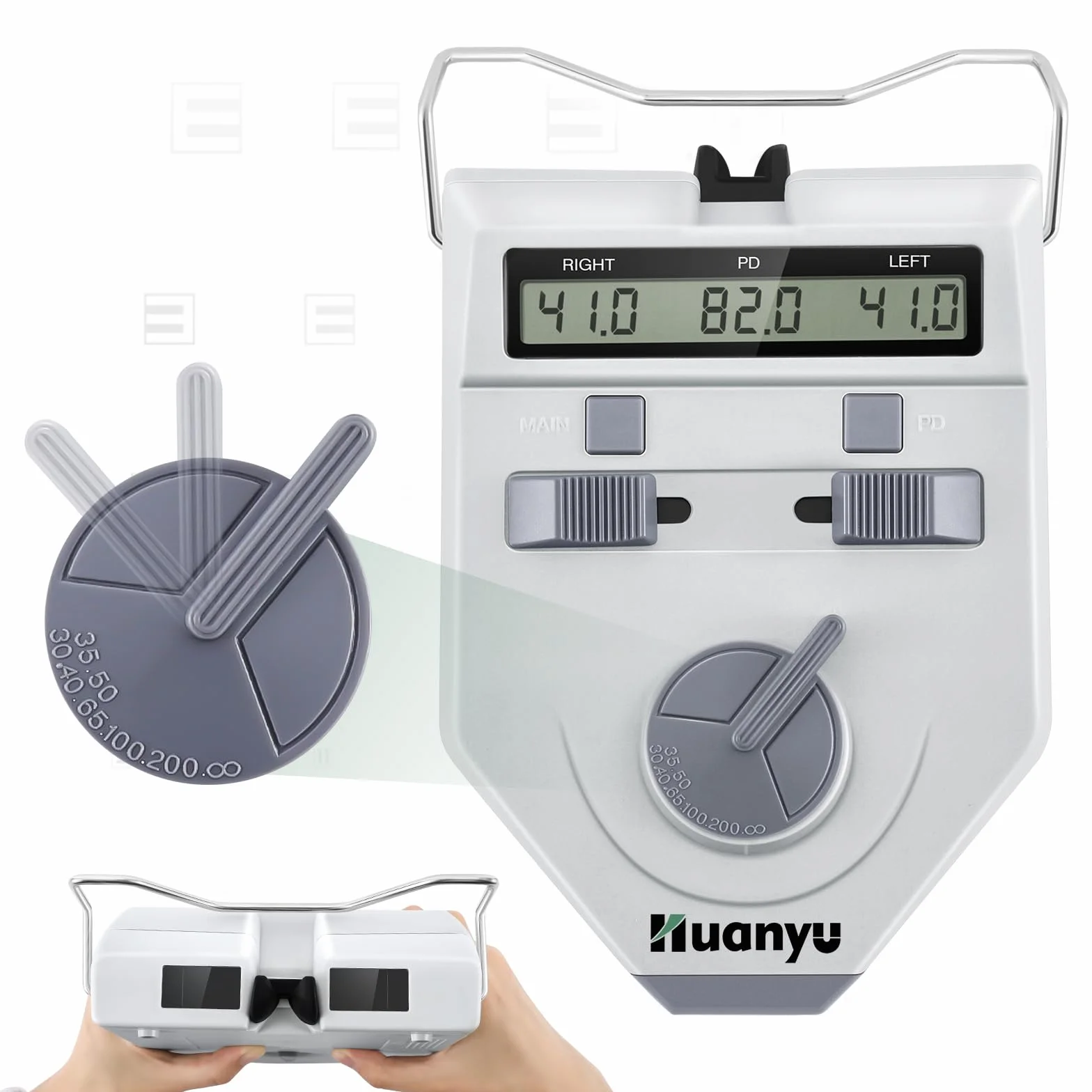 Pupillometro ottico digitale PD Meter 45-82mm LY-9AT Precisione 0,1-0,5mm LCD