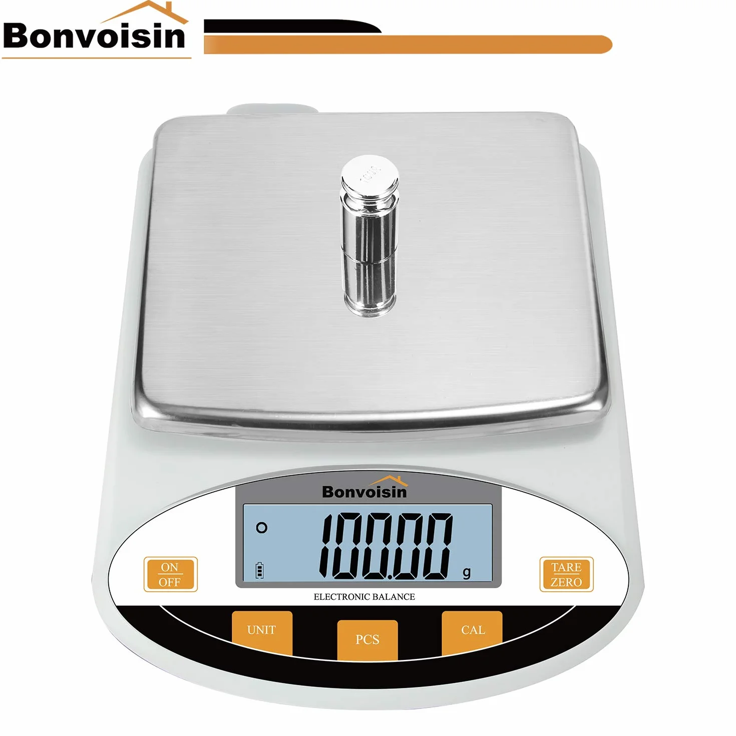 Bonvoisin Bilancia Analitica Digitale 5000g/0.01g Alta Precisione con Funzioni Tare e Conteggio