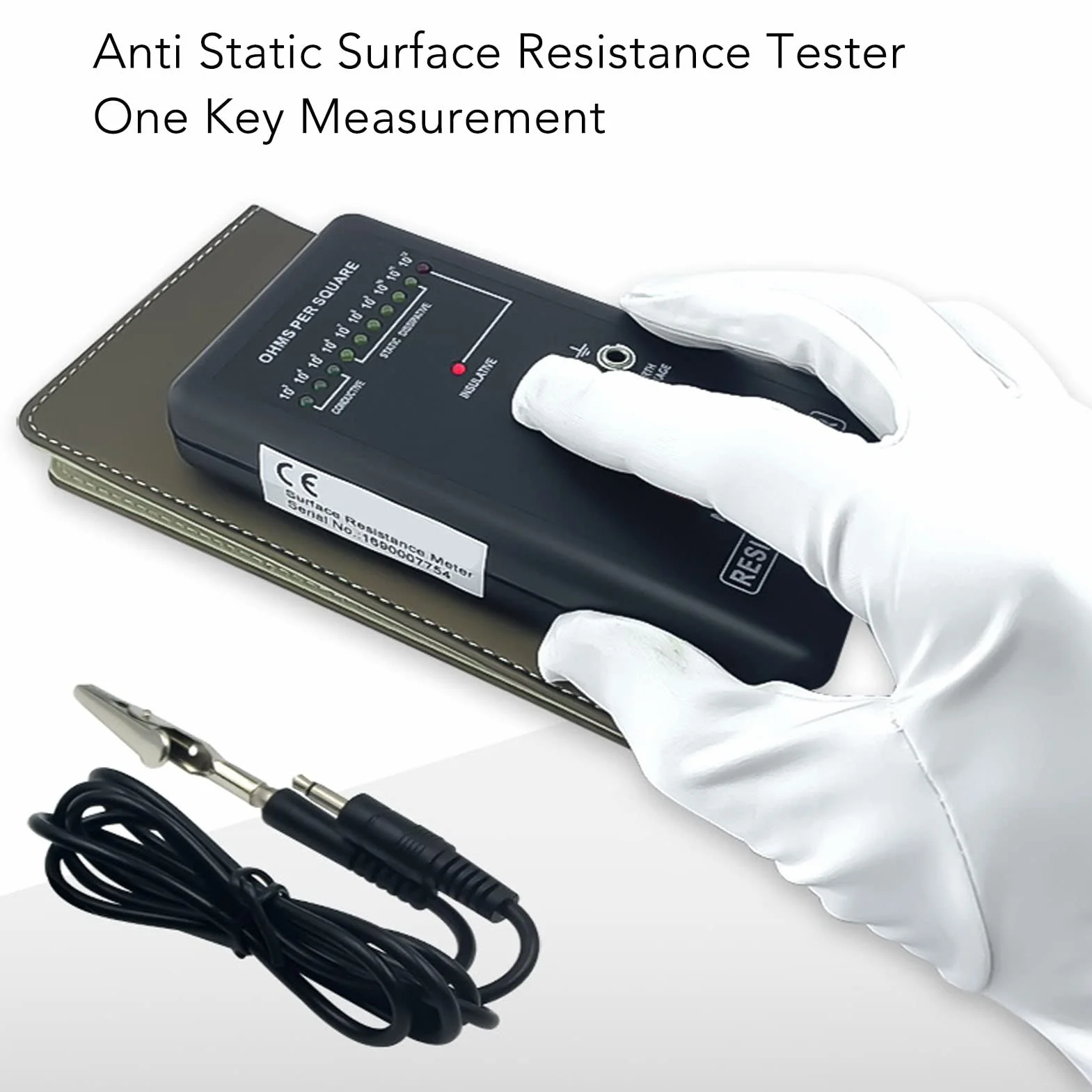 Tester di Resistenza Superficiale Messa a Terra Misurare la Resistività Elettricità Antistatica