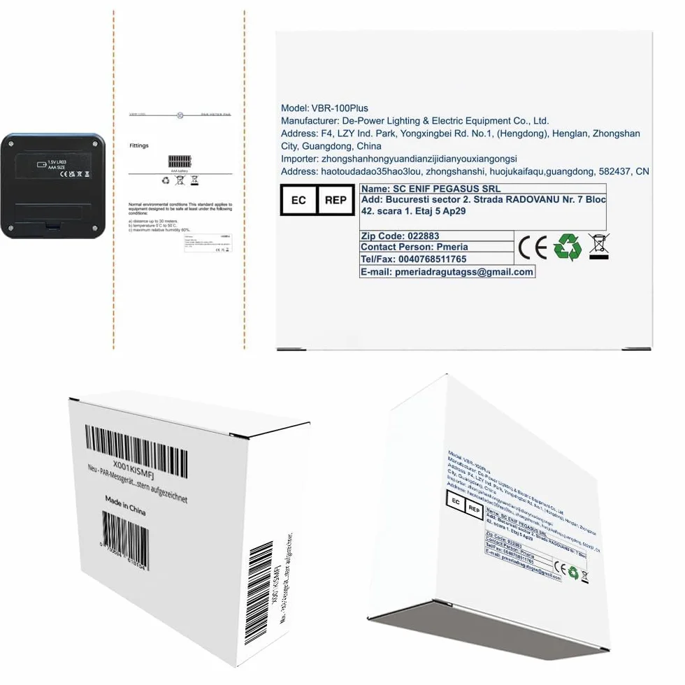 Misuratore PAR quantico VBR-100 Plus 6000 µmol/(m²·s) PAR RGB PPFD Bluetooth