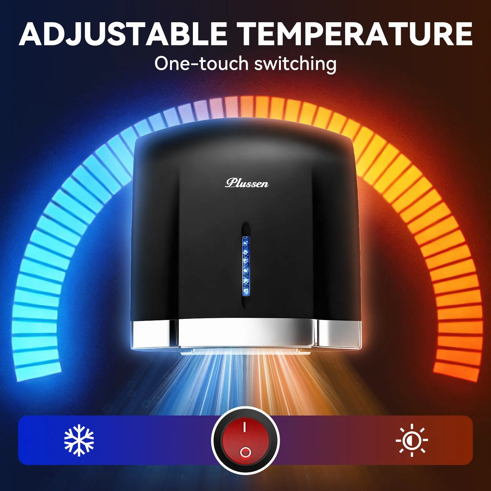 Asciugamani Elettrico Caldo/Freddo Asciugatura Rapida 10 Secondi Commerciale Bagno