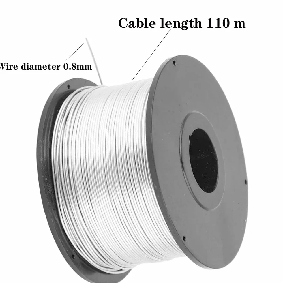 4 Rotolo di Filo di Acciaio Tondo, 110 m 0,8 mm di Bobina di Filo di Legatura per Tondo per Cemento Armato, Bobina di Filo per Tiranti per Tondo per Cemento Armato, per Legatrice Automatica di Barre